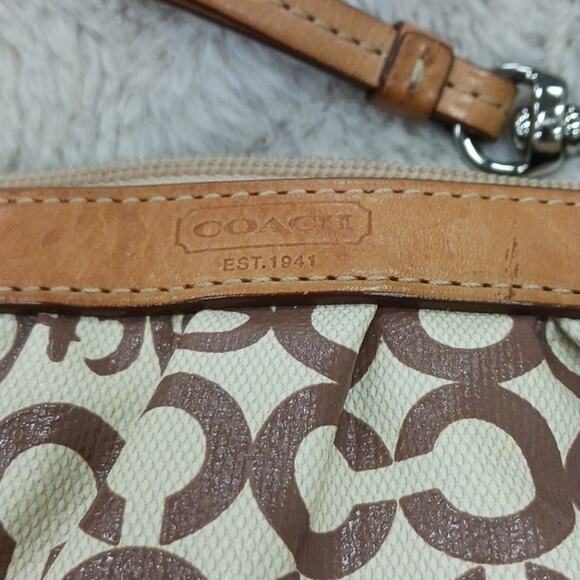 Coach Signature Coated Canvas Wristlet - Picture 3 of 9